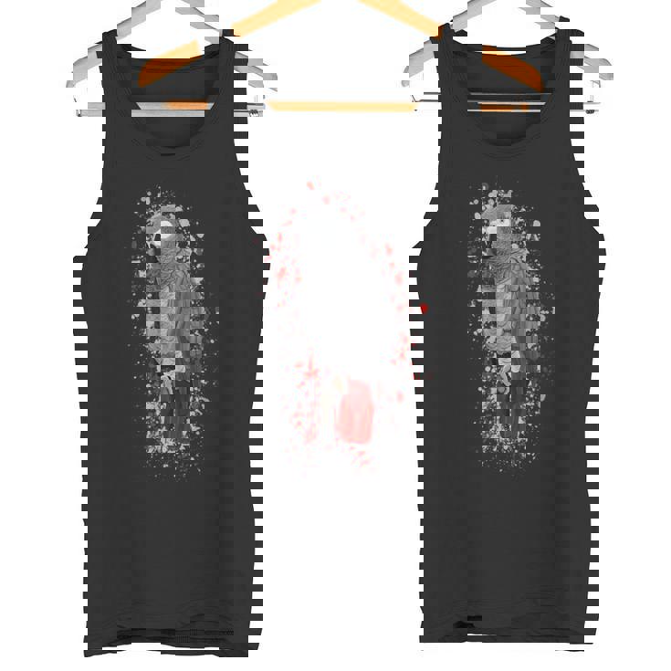 ヨウム 鳥 動物 図 バードウォッチング 贈り物 鳥類学者 生物学者 自然科学 タンクトップ