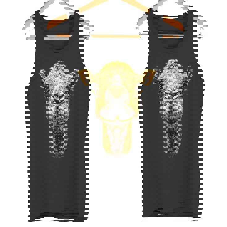 ラクダ ドメダリー バクテリアンラクダ 砂漠サファリ 甘いラクダ タンクトップ