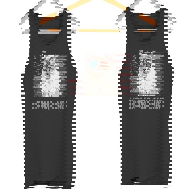 ラグドールキャット I Do What I Want Retro Usa おもしろ猫 タンクトップ