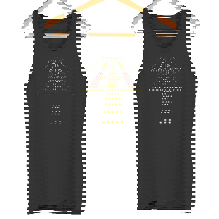 ランウェイ ナイトビュー 航空 空港 ライト タンクトップ