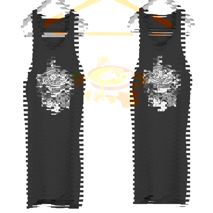 ラーメン 寿司 シェトランド シープドッグ タンクトップ