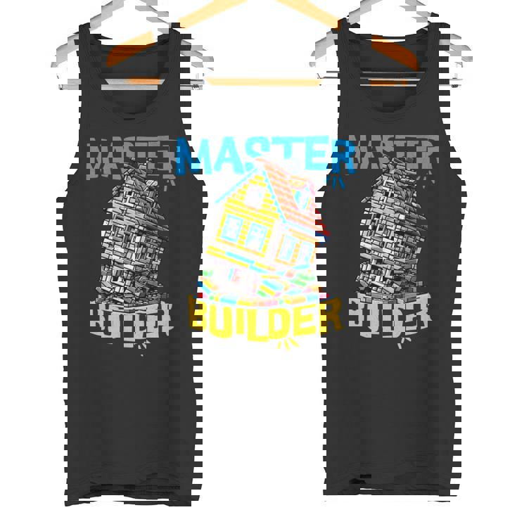 レゴのレンガ造りマスタービルダー面白い曲がった家。 長袖tシャツ タンクトップ