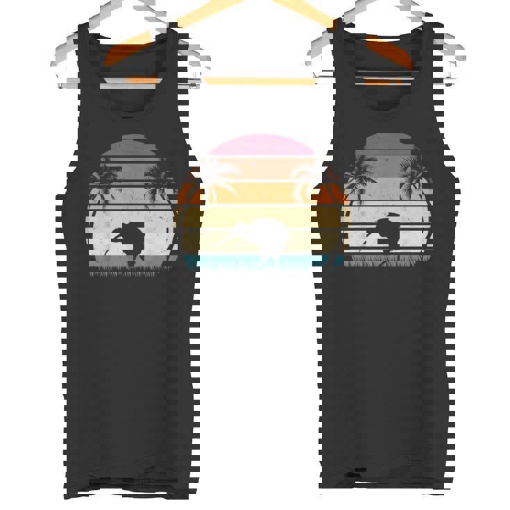 レトロ キウイバード サンセット キウイ鳥 ニュージーランド キウイ鳥 タンクトップ