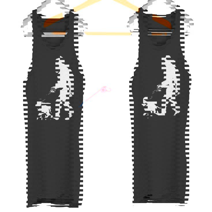 レトロ ビッグフット ウォーキング ブルマスティフ 犬 面白い サスカッチ 長袖tシャツ タンクトップ