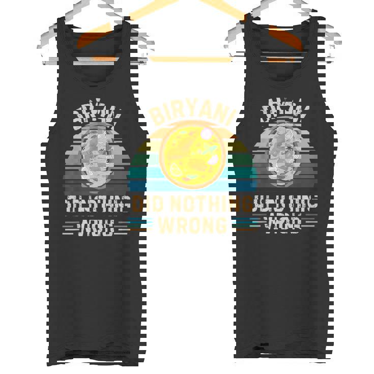 レトロ ビリヤニ Did Nothing Wrong ヴィンテージ ビリヤニ 食品愛好家 タンクトップ