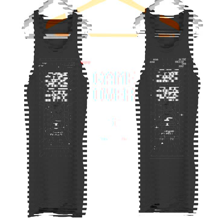 レトロアーケードゲームオーバーゲーム タンクトップ