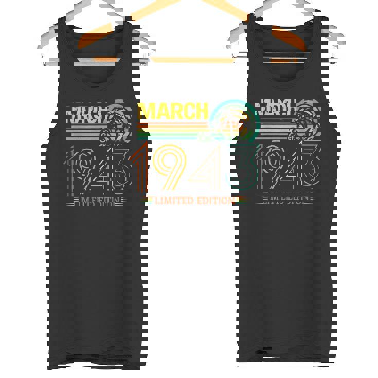 レトロマーチバースデー1943年限定版ヴィンテージ83歳。 タンクトップ