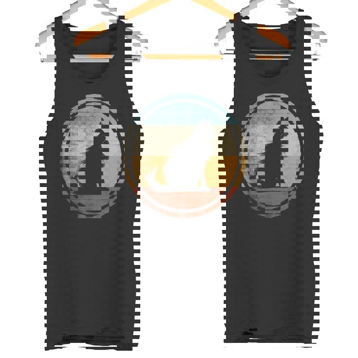 レトロヴィンテージデザインのターキッシュアンゴラ猫 タンクトップ