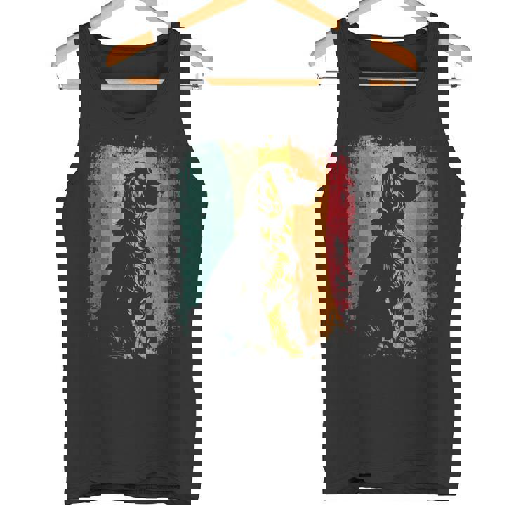 レトロヴィンテージドッグデザインイングリッシュコッカースパニエル タンクトップ