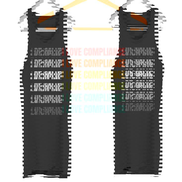 レトロ私はコンプライアンスが大好きです タンクトップ