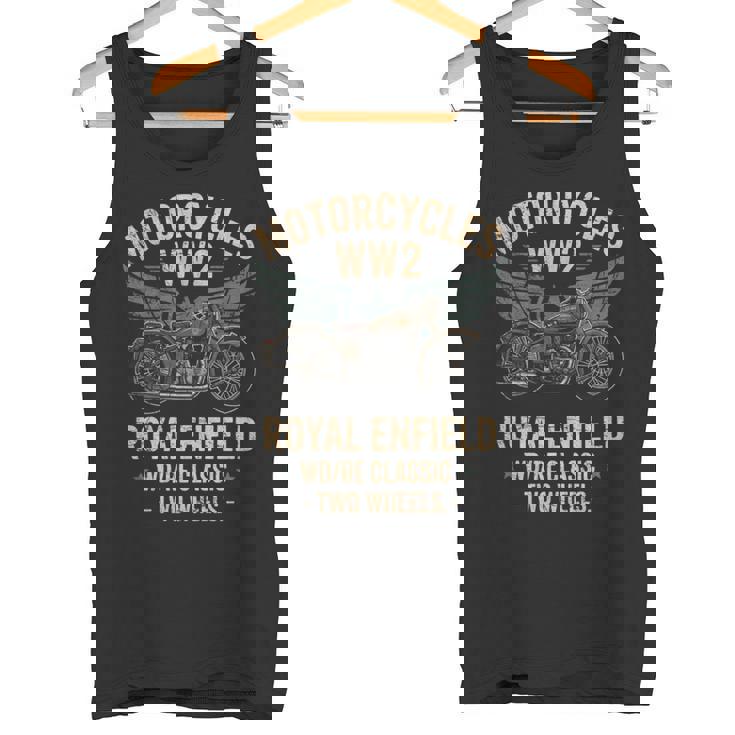 ロイヤルエンフィールドwdReクラシックモーターサイクルww2 長袖tシャツ タンクトップ