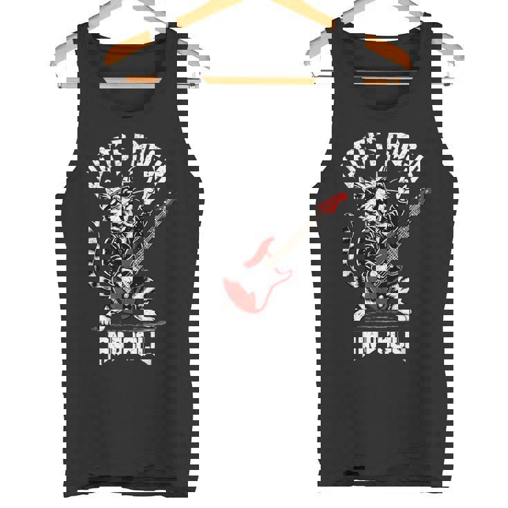 ロックンロール キャット ギタリスト ヴィンテージ ロック&ロール キャット ギター タンクトップ