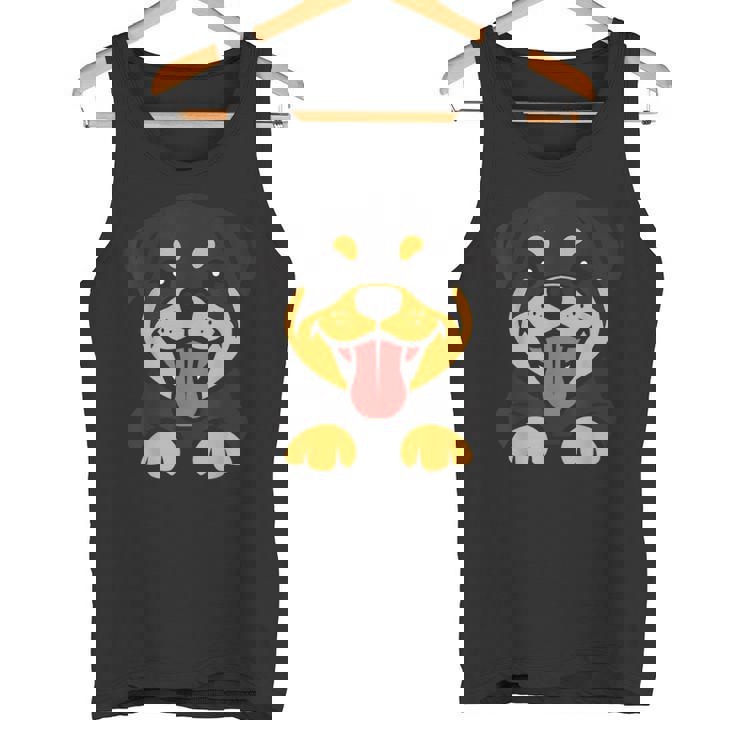 ロットワイラー犬ユーモアかわいいシンプルな愛ロットワイラー タンクトップ