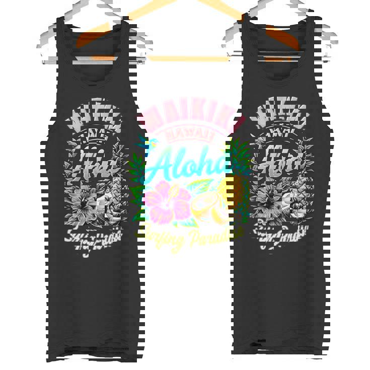 ワイキキ ハワイ アロハ サーフィン パラダイス ハイビスカス パイナップル 長袖tシャツ タンクトップ