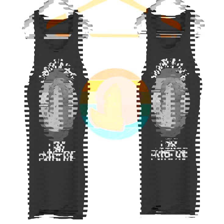 ヴィンテージ パネトーネorry I'm Late Iaw Panettone Food Lover タンクトップ