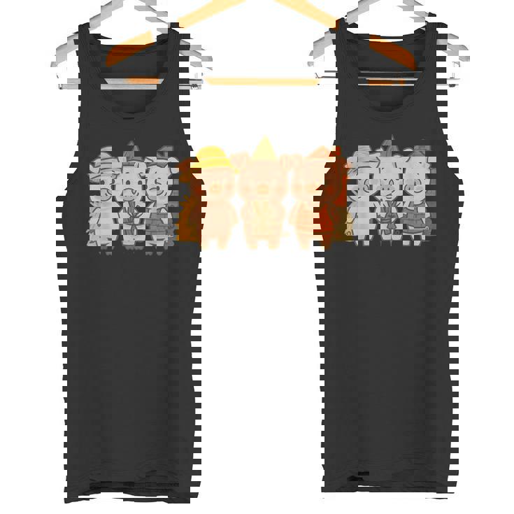 三匹の子ぶたのおとぎ話の絵本 タンクトップ