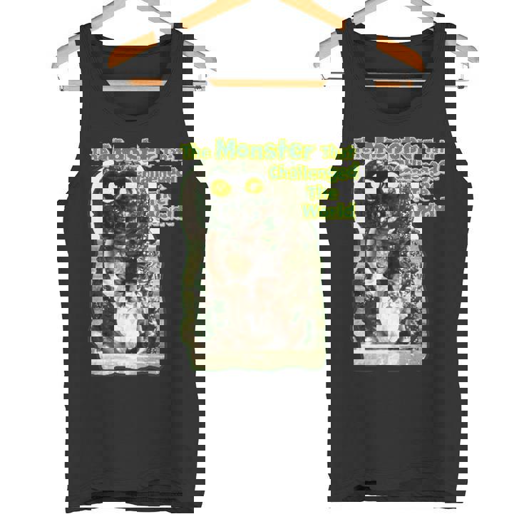 世界に挑んだヴィンテージクラシックホラーモンスター 長袖tシャツ タンクトップ