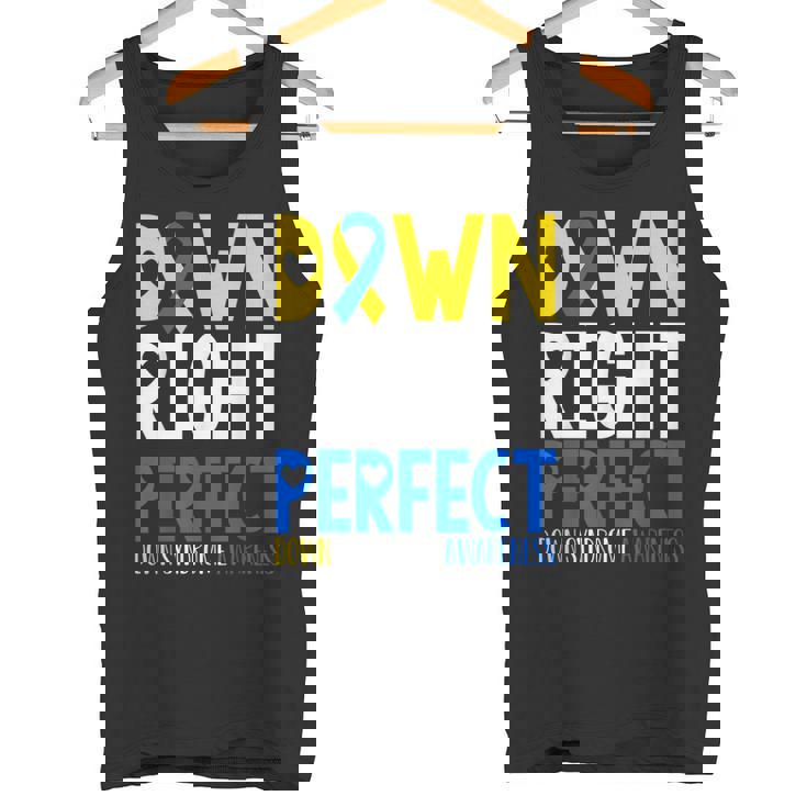 世界ダウン症啓発デーダウン右パーフェクトt21 タンクトップ