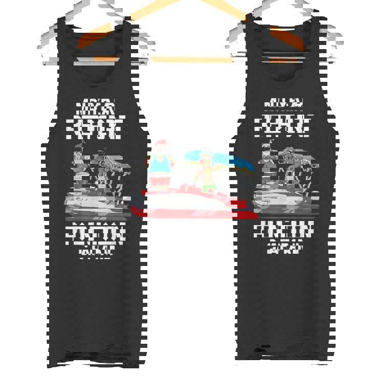 中途報告ポンツーンキャプテンサンタ 7月のクリスマスメンズ タンクトップ