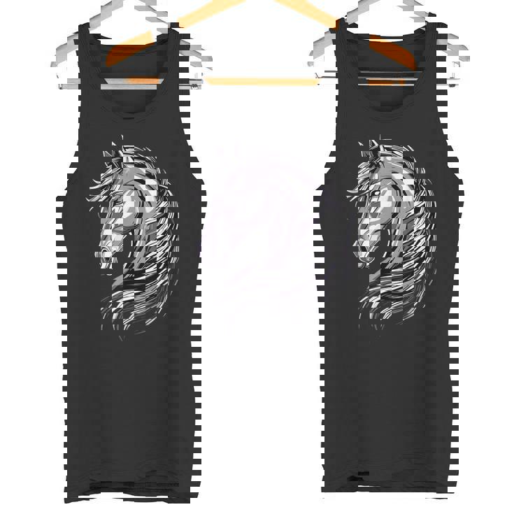 乗馬ポニー子馬ポニーファームライダーポニー乗馬馬 タンクトップ