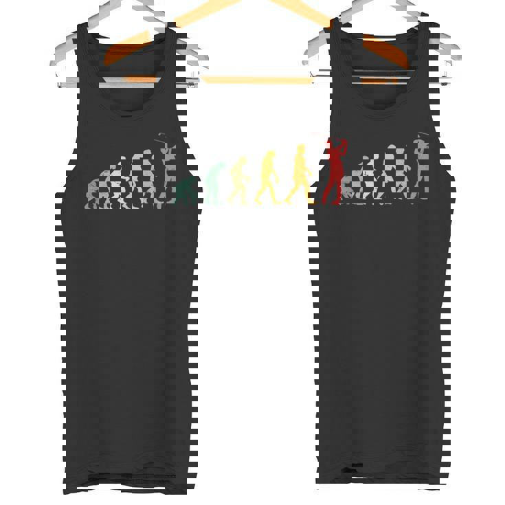 人類の進化 ネタ ゴルフ ゴルフ好き ゴルフファン ゴルファー おもしろ ゴルフ部 タンクトップ