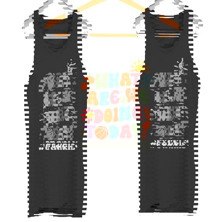 今日何をしているのか Pe先生 体育 タンクトップ