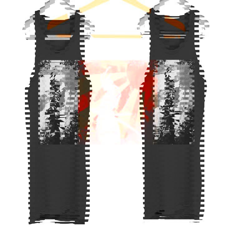 侍 日本のレトロアート 武士道 ヴィンテージ戦士 タンクトップ