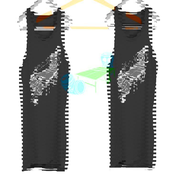 卓球 おもしろビール ピンポン タンクトップ