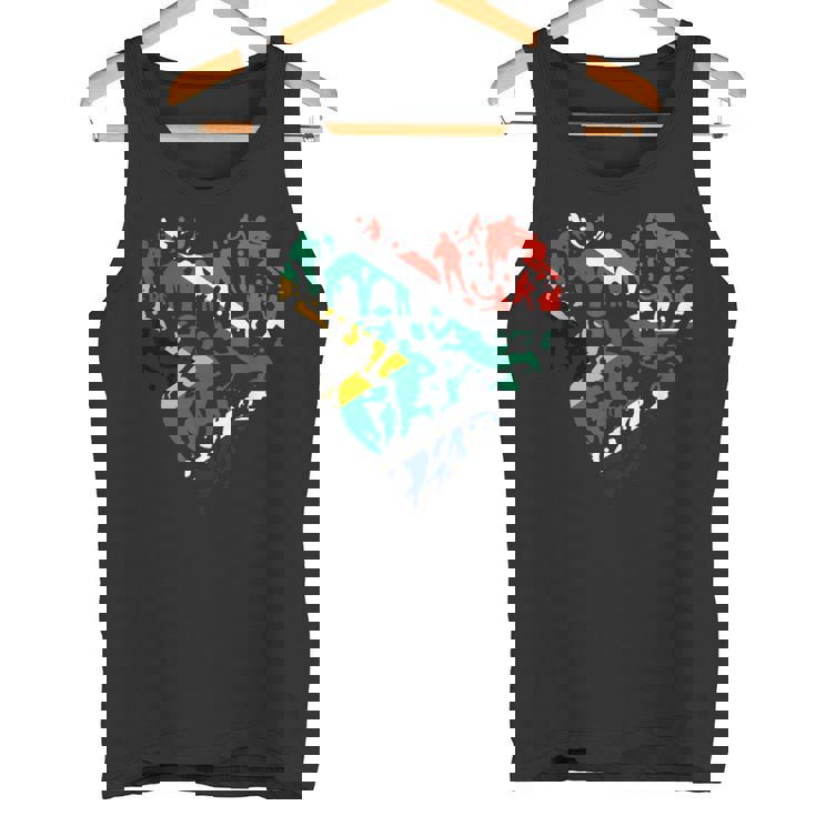 南アフリカ ラグビー ラブハート 南アフリカ ラグビーファン タンクトップ