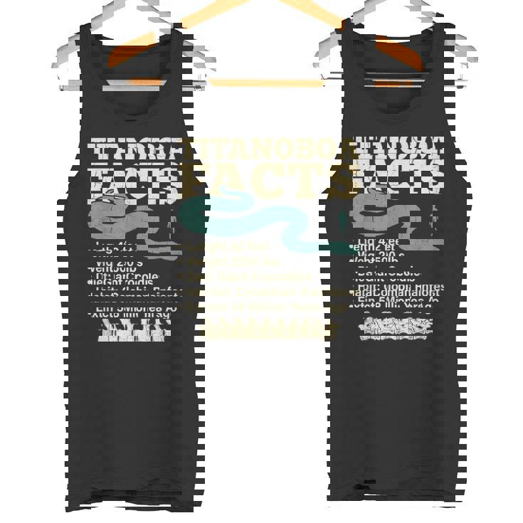 古代最強蛇ティタノボア解説 Titanoboa Facts 恐竜時代雑学 科学学習 タンクトップ