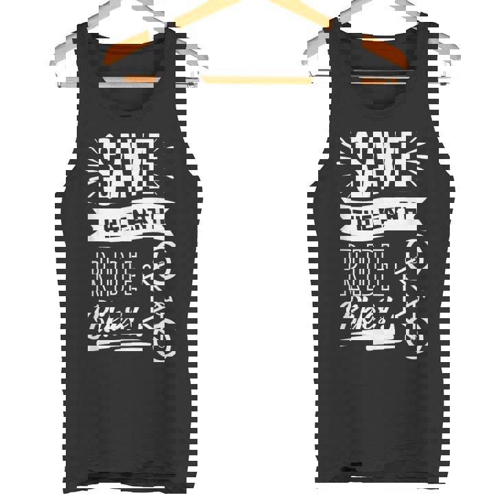 地球を救おう 自転車に乗ろう タンクトップ