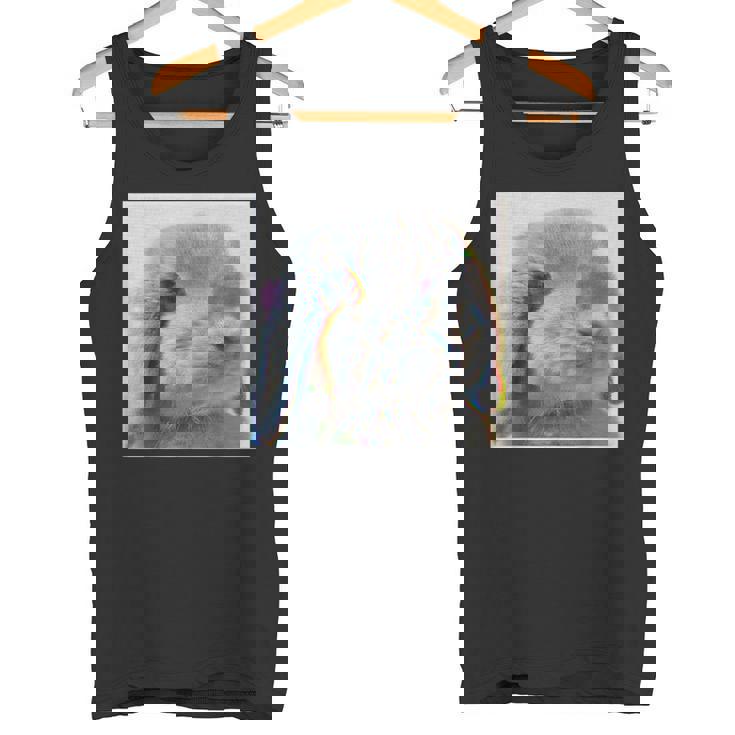 垂れ耳うさぎのレトロ写真 タンクトップ