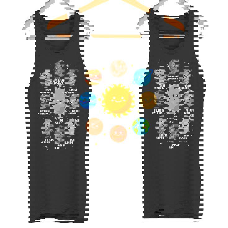 太陽系 9つの惑星 かわいい惑星 恋人 宇宙 天文学 タンクトップ