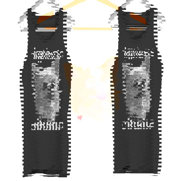 幸せはロングヘア チワワ 長髪 チワワ ママ パパ タンクトップ