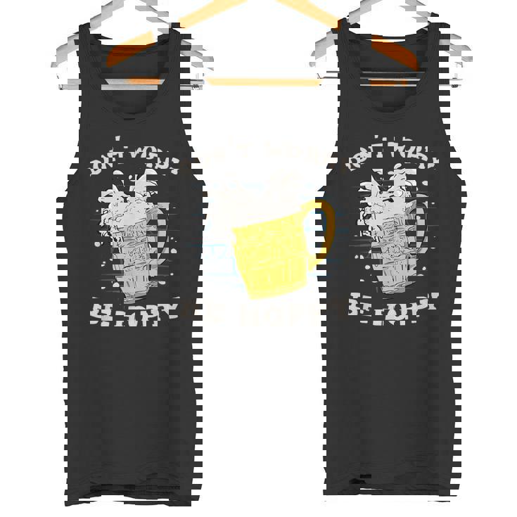 心配しないで、ホッピー・ブリューワー・ホップス・ビール タンクトップ