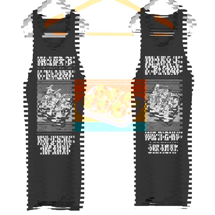 恋愛をしたいヴィンテージ可愛いたこ焼き タンクトップ