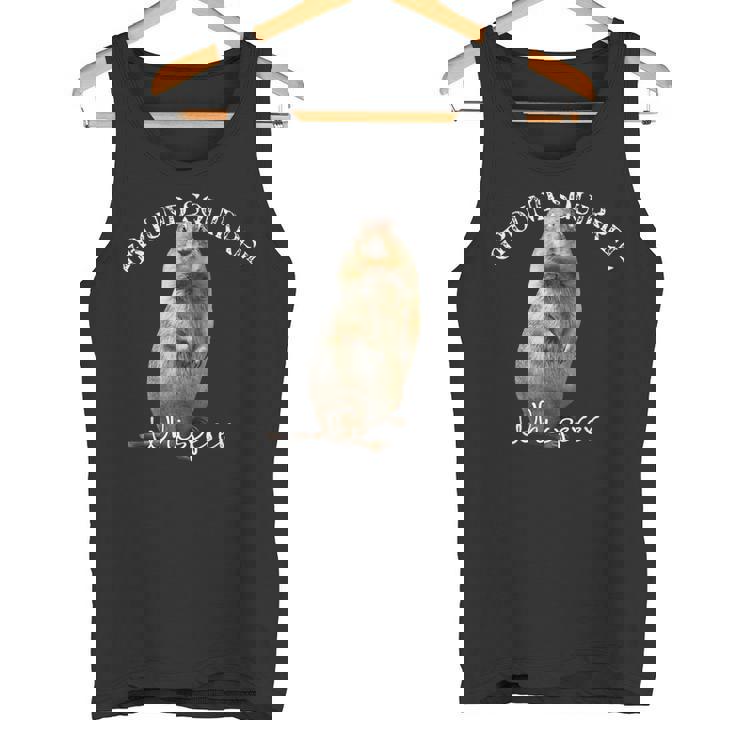 愉快なグラウンドリスウィスパーラー ギフト プレーリー ドッグ リス タンクトップ