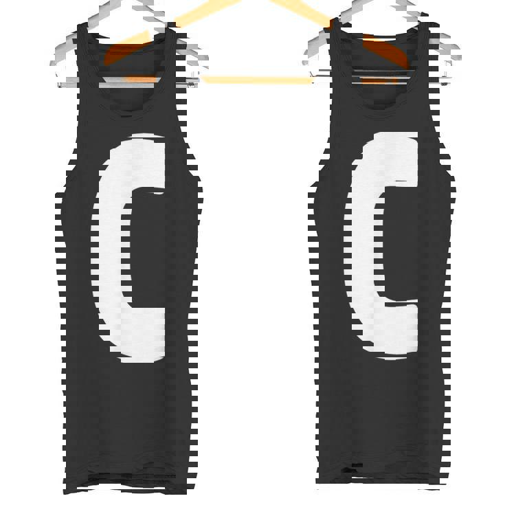 文字c 大文字 アルファベット モノグラム イニシャル タンクトップ