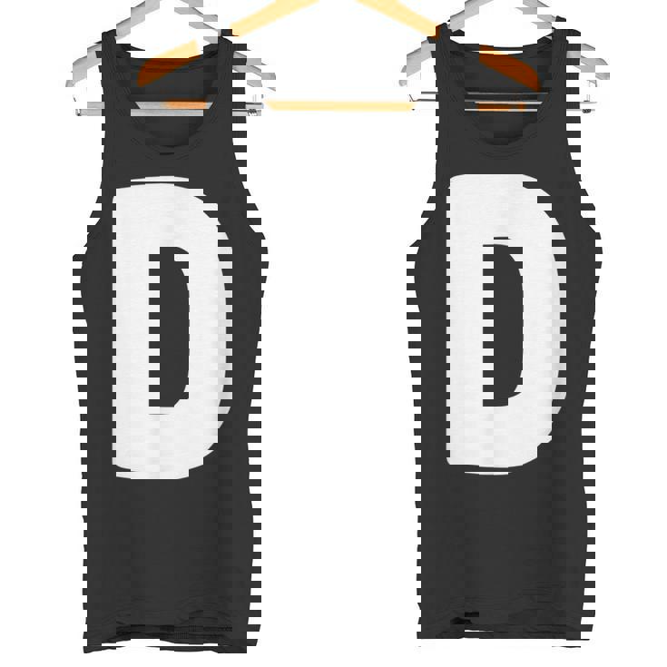 文字d 大文字 アルファベット モノグラム イニシャル タンクトップ