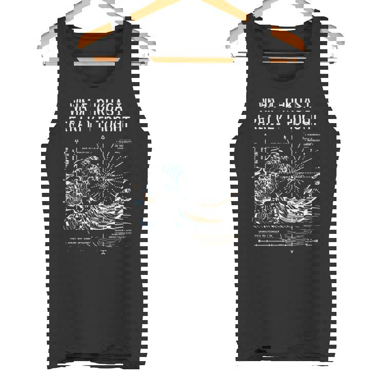 日本 大波動物理学 北斎 水 動き 数学 科学 長袖tシャツ タンクトップ