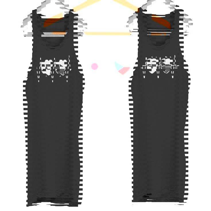 日本とチェコ チェコ共和国の国旗 タンクトップ