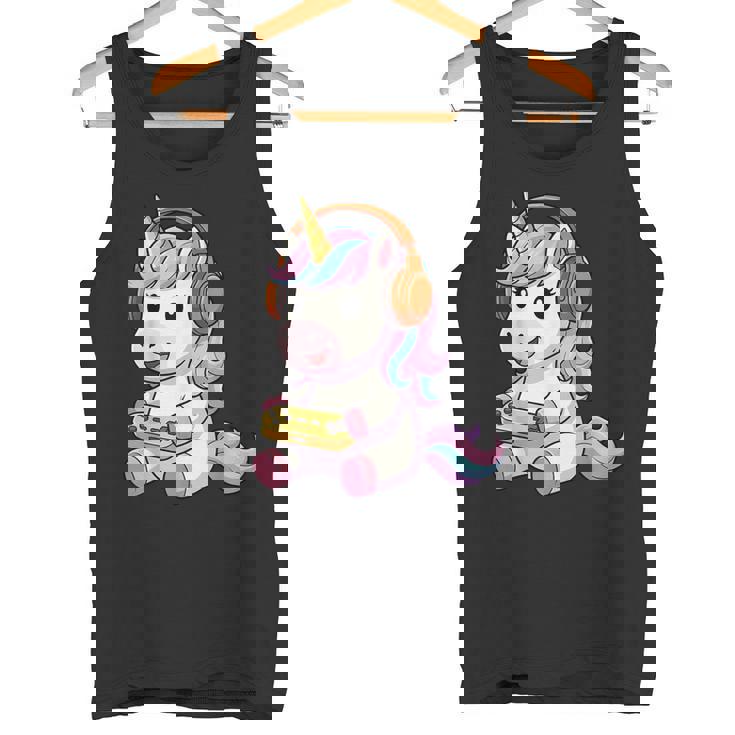 日本のユニコーン ゲーマー ヴィンテージ ゲーム レトロ ビデオゲーム タンクトップ