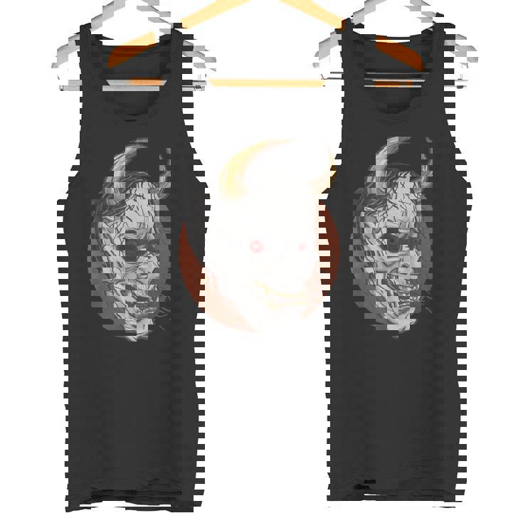 日本の般若マスク 能面 悪魔 鬼 タトゥー 入れ墨 タンクトップ