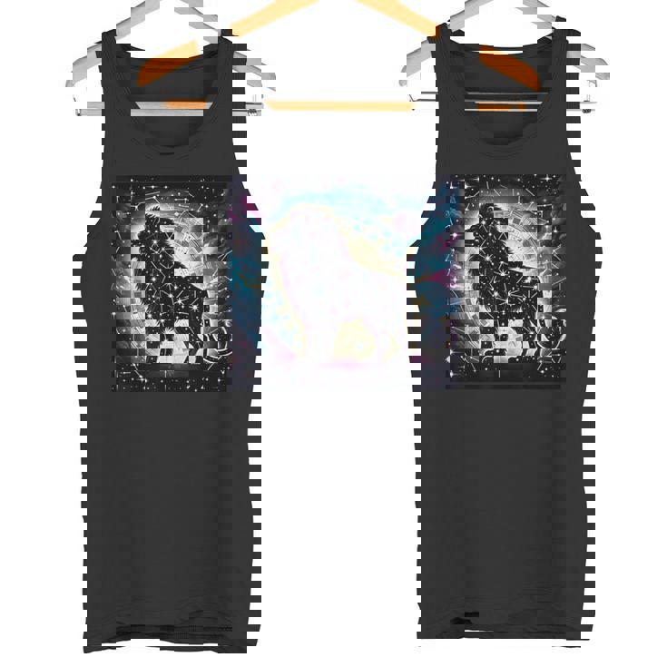 星柄 動物 天体 タンクトップ