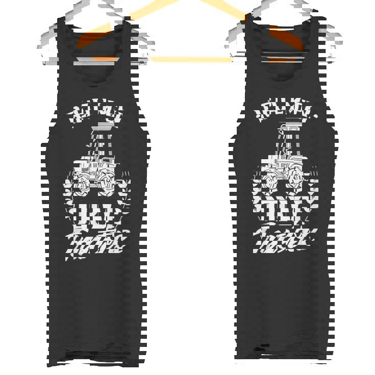 本物の男はトラクターを運転する 農作業 ランチ 農家 ファーム タンクトップ