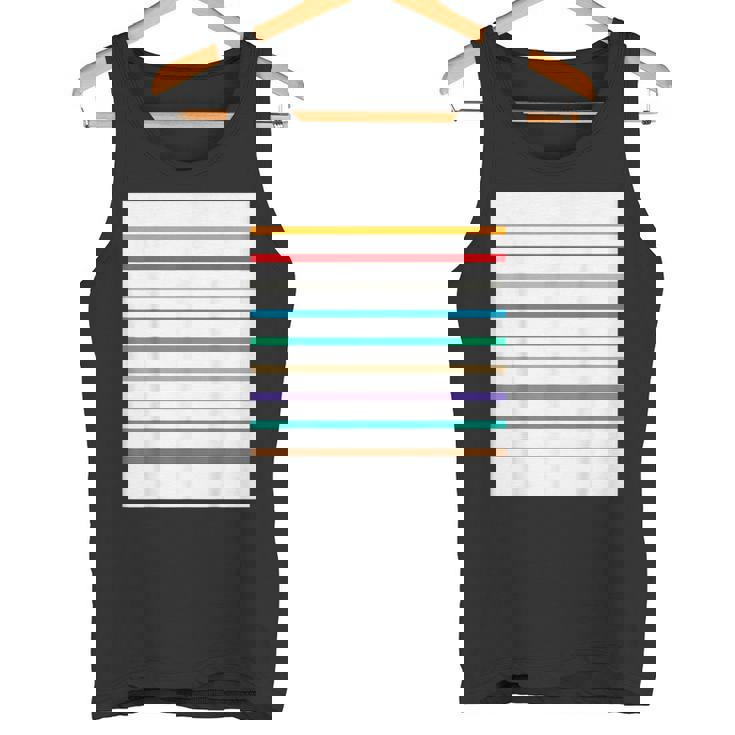 東京の地下鉄 カラー 色 ボーダー 鉄道【電車ファン】【変なデザイン屋さん】メトロ 面白い ポップ デザイン タンクトップ