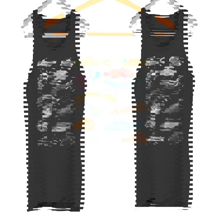 深海魚 海洋生物学・海洋科学教育 タンクトップ