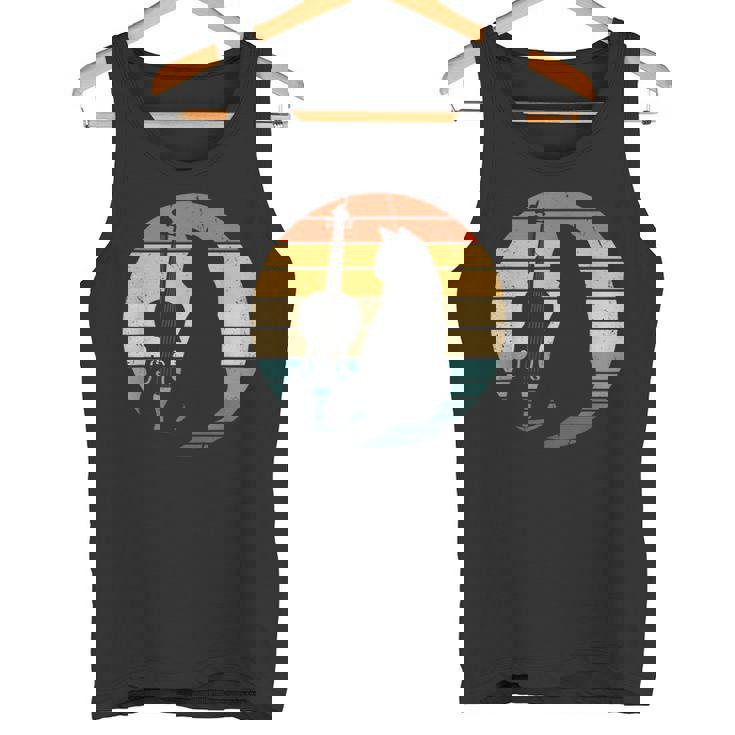 猫とバイオリン 楽器 面白い子猫愛好家 タンクトップ