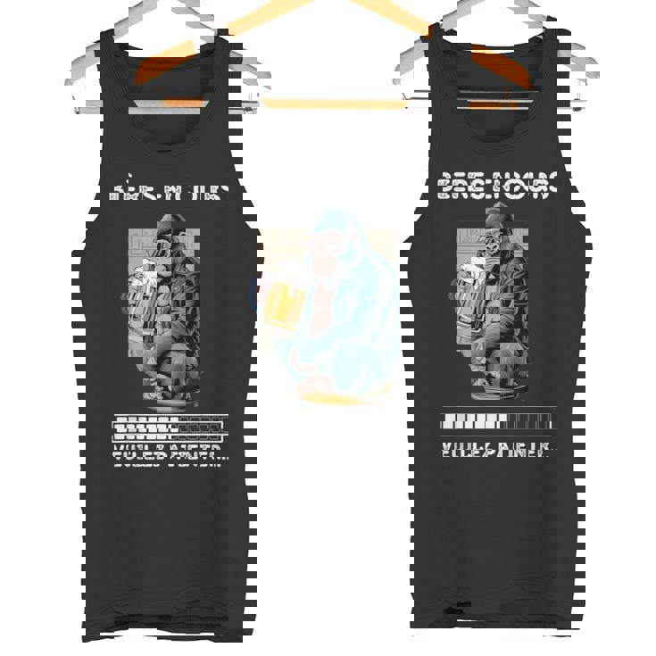 男性用ビール食前酒、ユーモア、男性、ゴリラへのギフトに。 タンクトップ