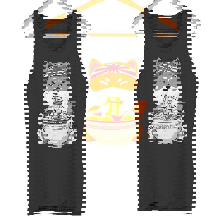 秋田芝犬ラーメンそばうどん丼アニメ漫画 タンクトップ